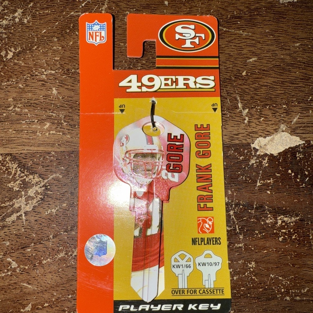 NFL SAN FRANCISCO FORTY NINERS HOUSE KEY BLANK Frank Gore KW1/66‎ KW10/97 87285